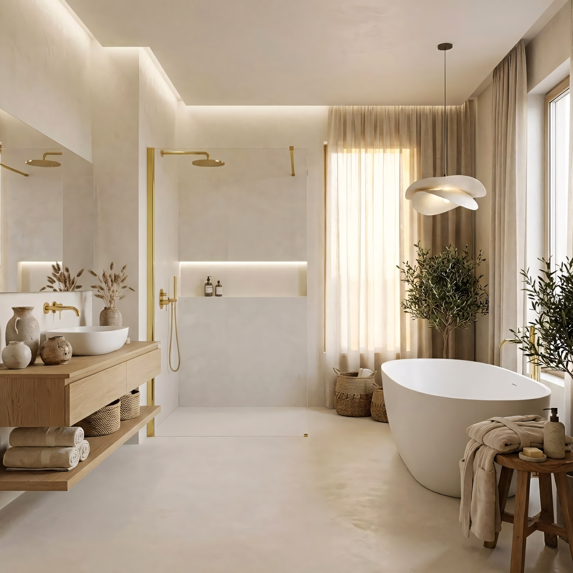 Duschwand Rea Flexi Transparent / Gold 120  4