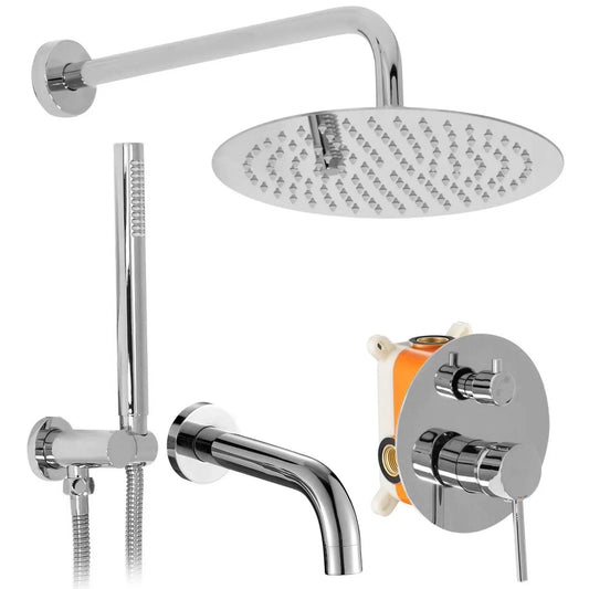 Unterputz Wannen-/Duschset Lungo Chrome + IBOX  1