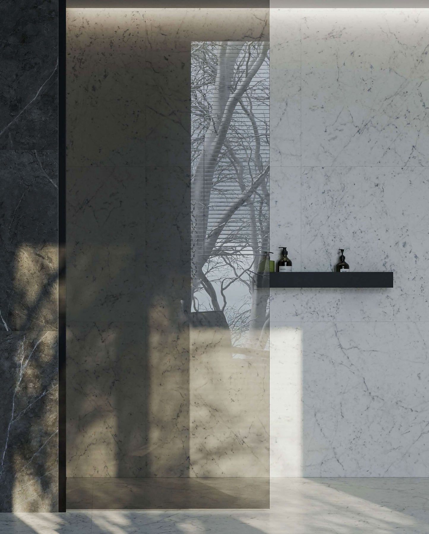 Badezimmerregal Sf04 60cm Black Matt  3