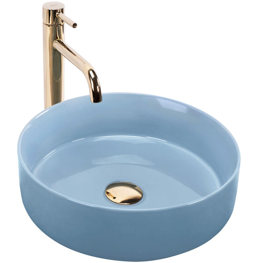 Aufsatzwaschbecken Rea SAMI L.BLUE SHINY  1