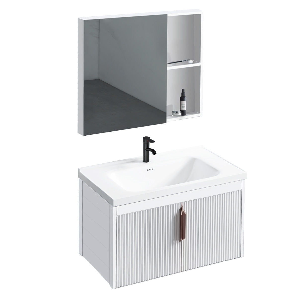 Badezimmermöbel-set Mit Waschbecken Astor 60cm White  6