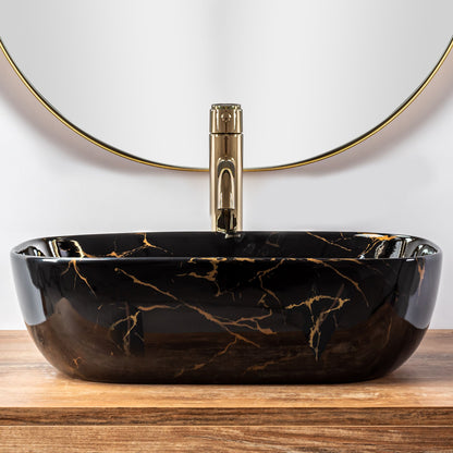 Aufsatzwaschbecken Rea Belinda Black Marble shiny 4
