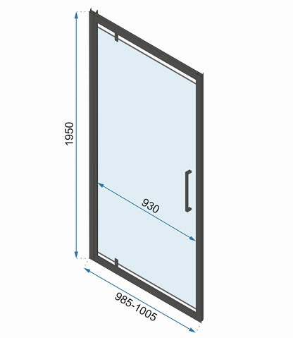 Duschkabine REA Rapid Swing Chrome Wandmontage 100 x 100 7