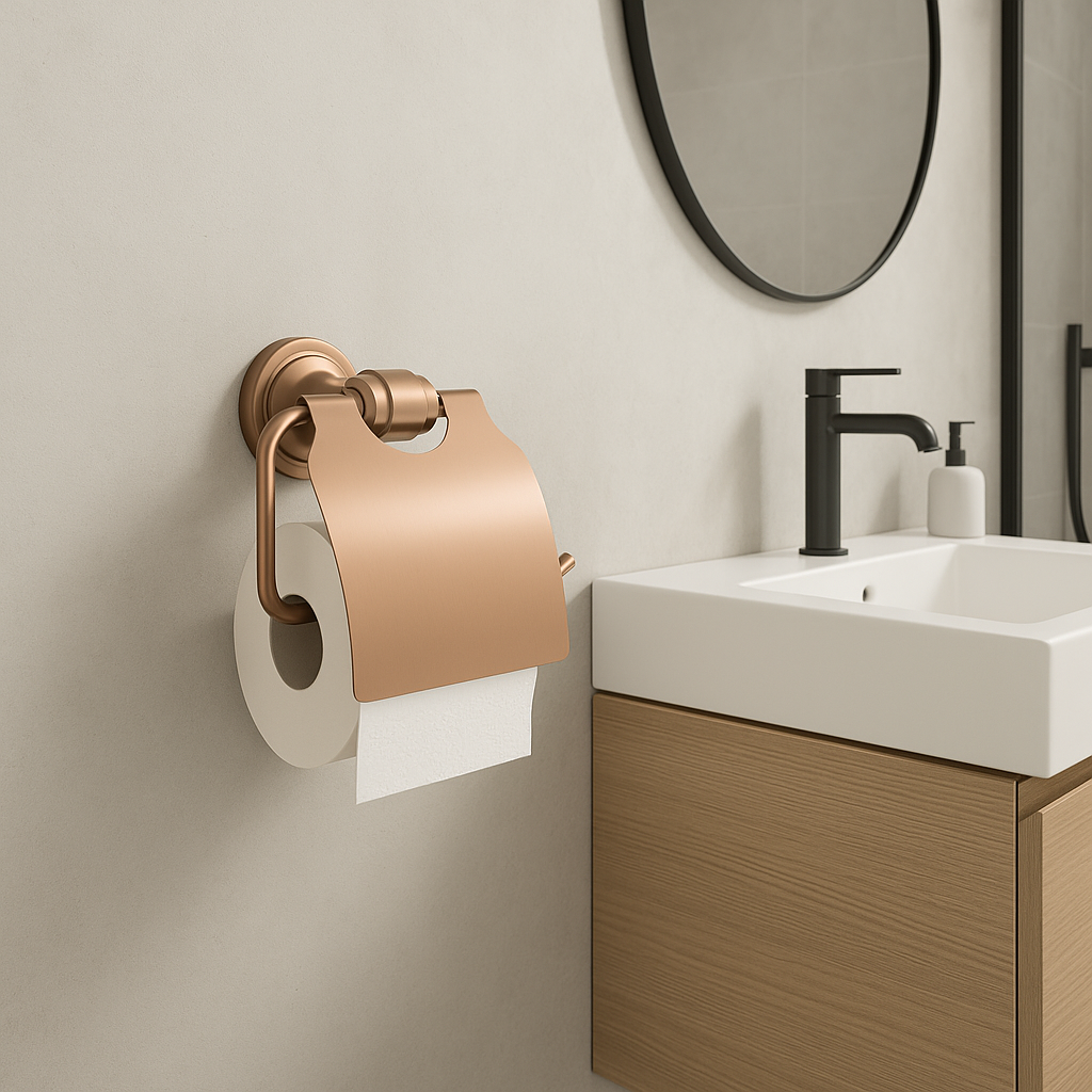 Toilettenpapierhalter 16101 Aristo Gebürstetes Kupfer  3