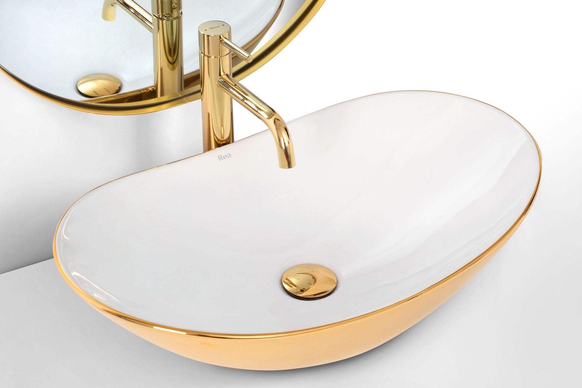 Aufsatzwaschbecken Rea Royal White Gold 3