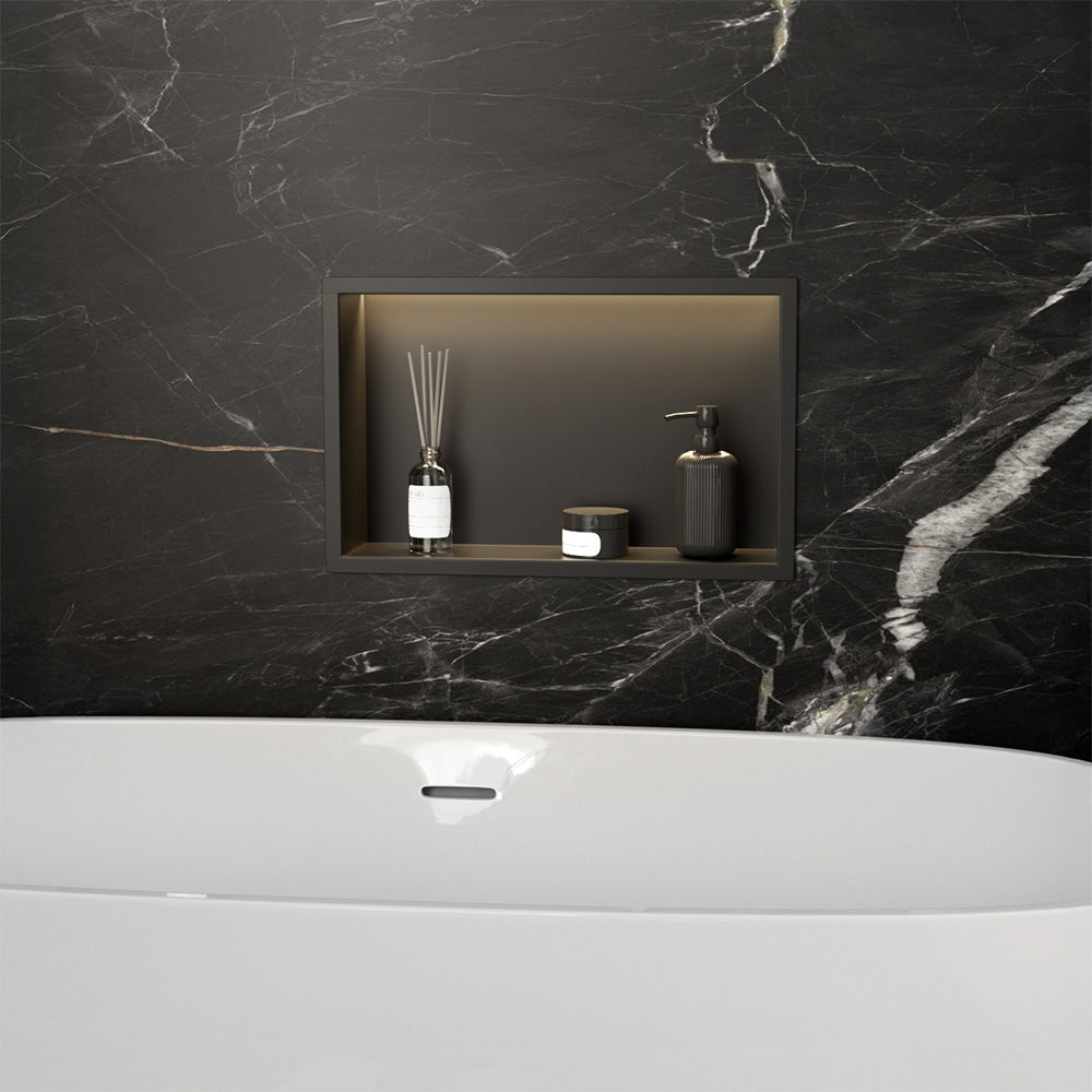 Wandeinbau-badezimmerregal Led 30x45 Black  5