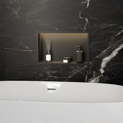 Wandeinbau-badezimmerregal Led 30x45 Black  5