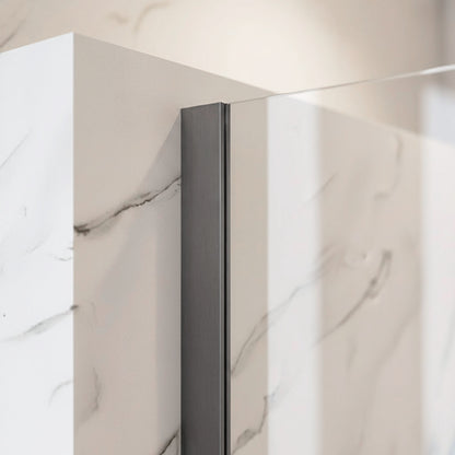 Duschwand Rea Flexi Transparent / Titan 70  6