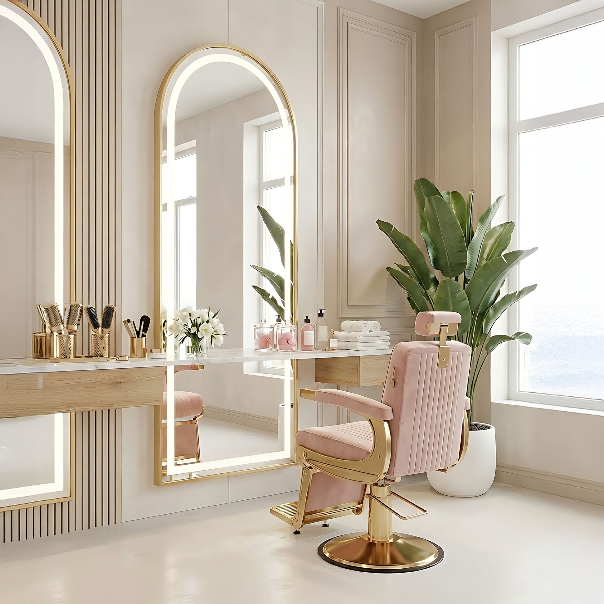 Spiegel LED Orbit 60x170cm Brush Gold  6