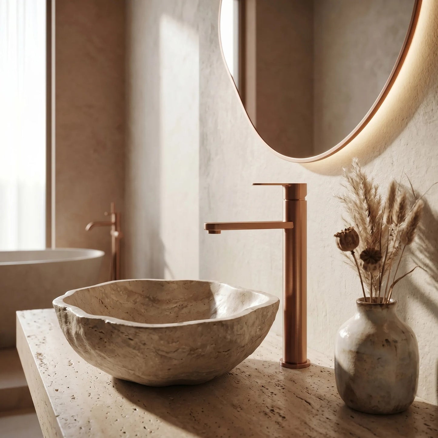 Waschbeckenarmatur Rea Arcos Brush Copper  9