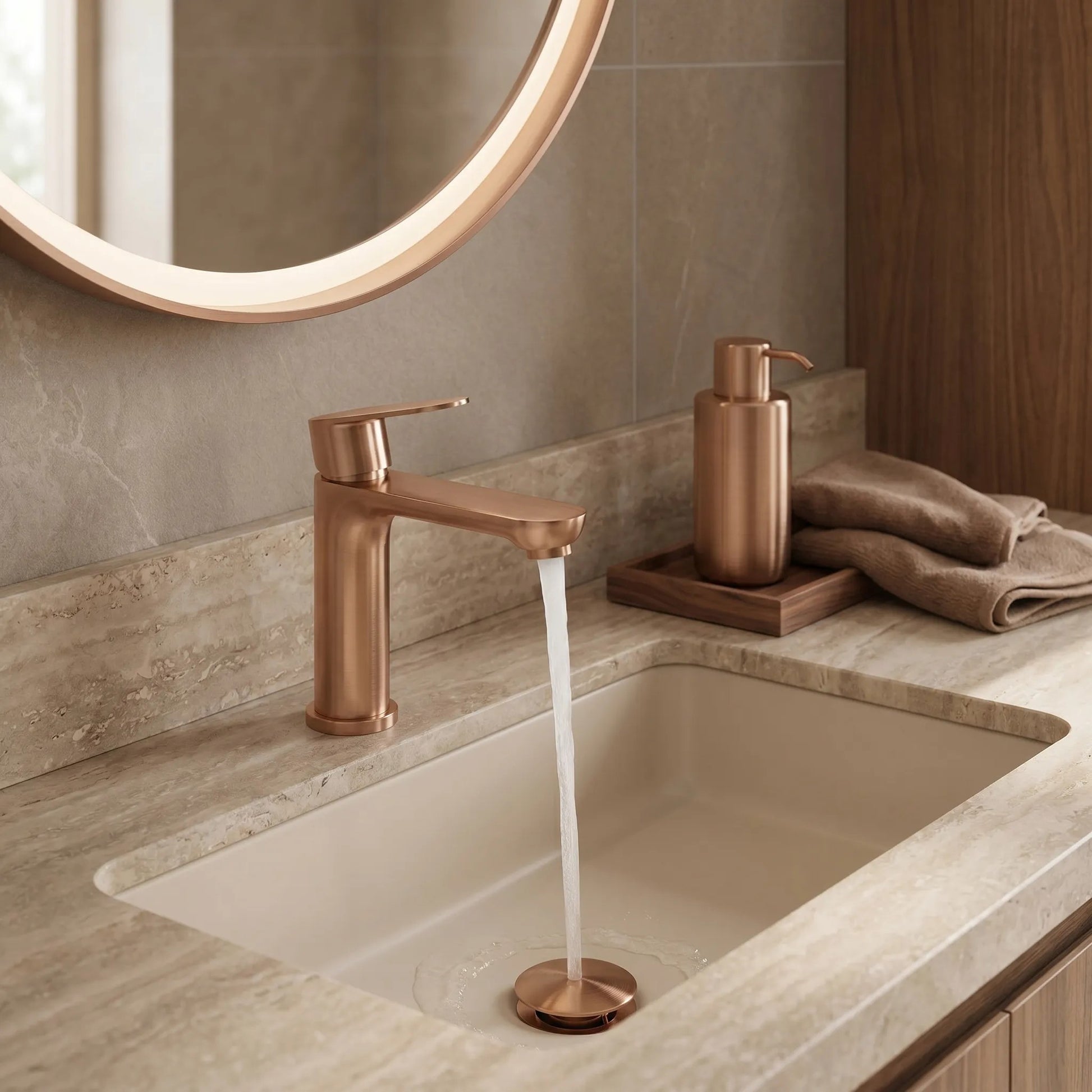 Waschbeckenarmatur Rea Logan Brush Copper  9