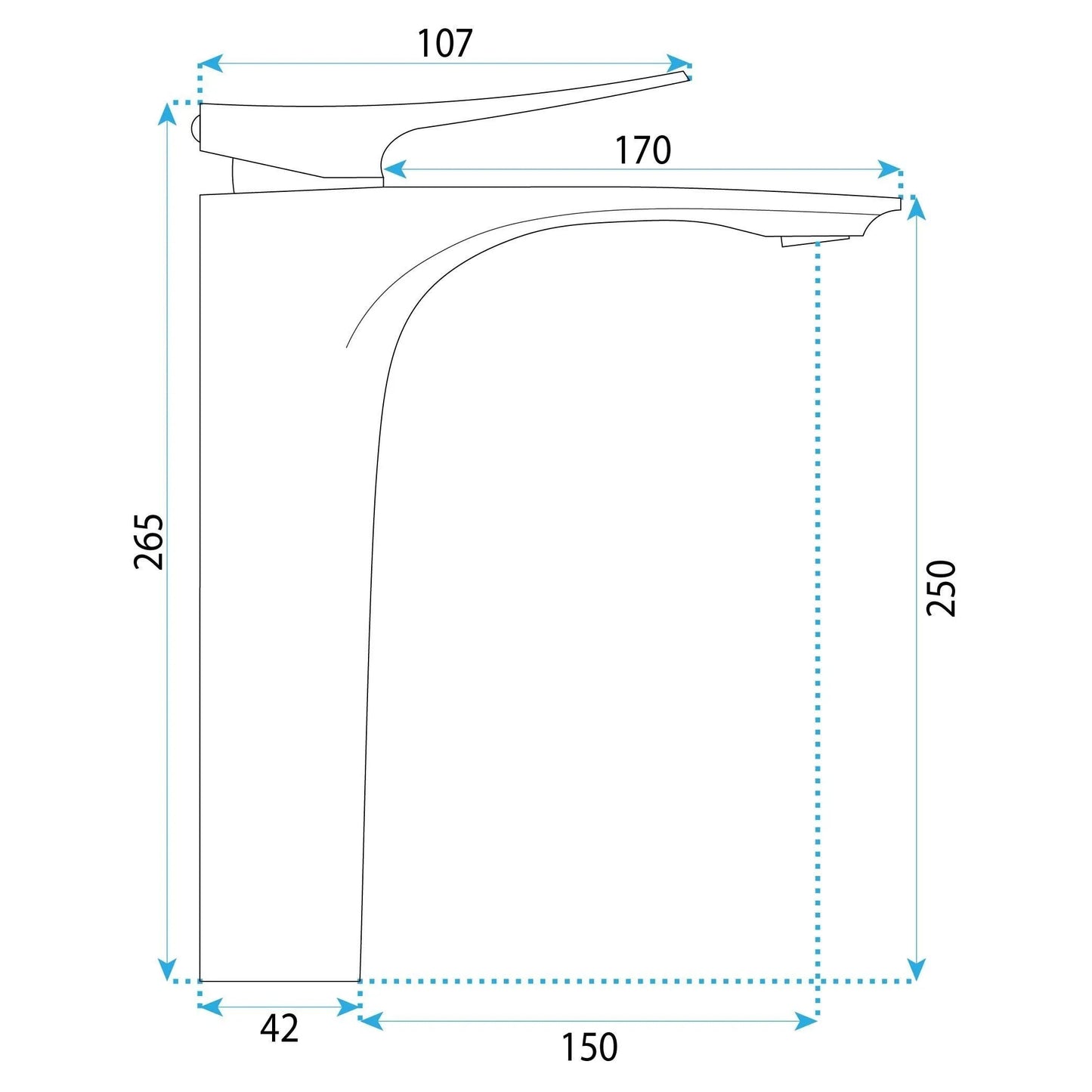 Waschbeckenarmatur PREMIUM Rea Vision Chrome High  9