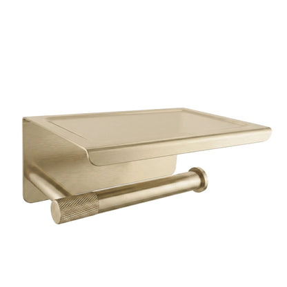 Toilettenpapierhalter mit Ablage 6613 Modern  Gold Brush  9