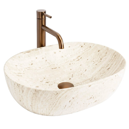 Aufsatzwaschbecken Rea Amelia Travertine Classic 48  9