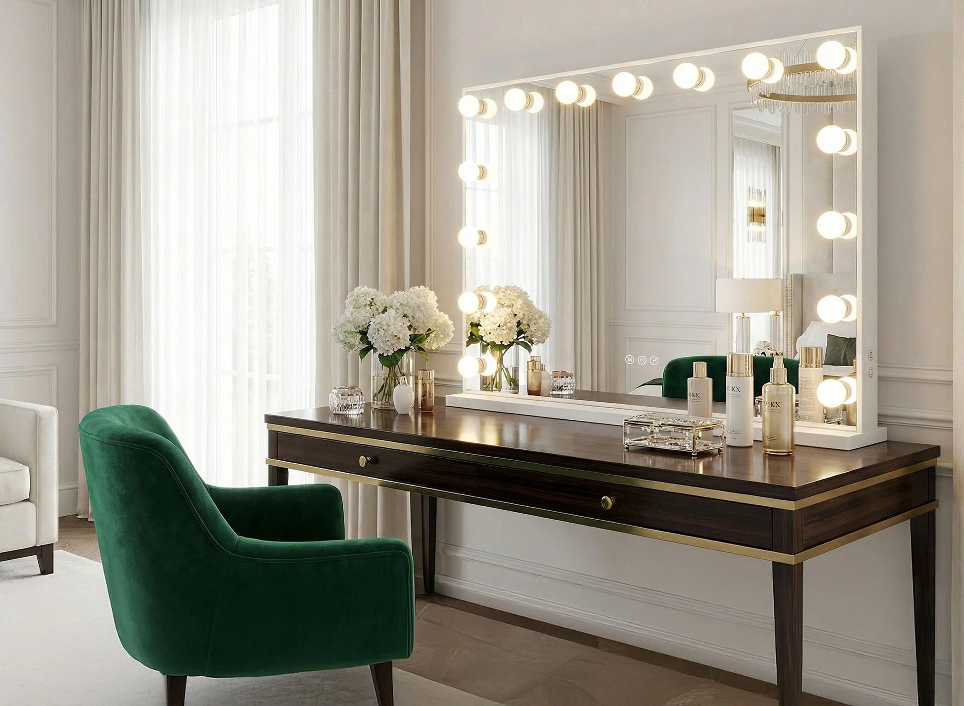 Spiegel LED HOLLYWOOD White 80x60  9