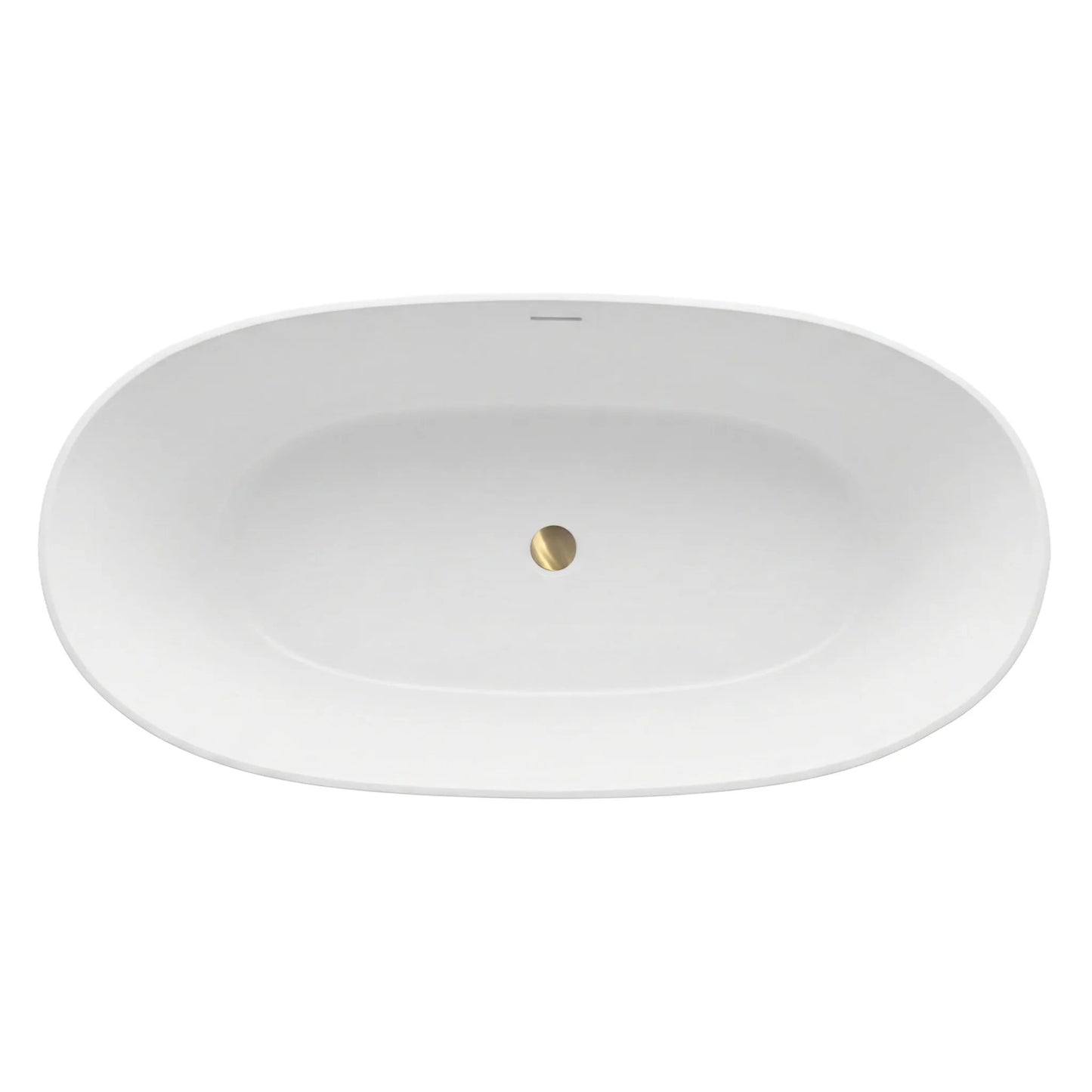 Freistehende Acrylbadewanne ROMA  170 Gebürstete Gold Stöpselabdeckung 9