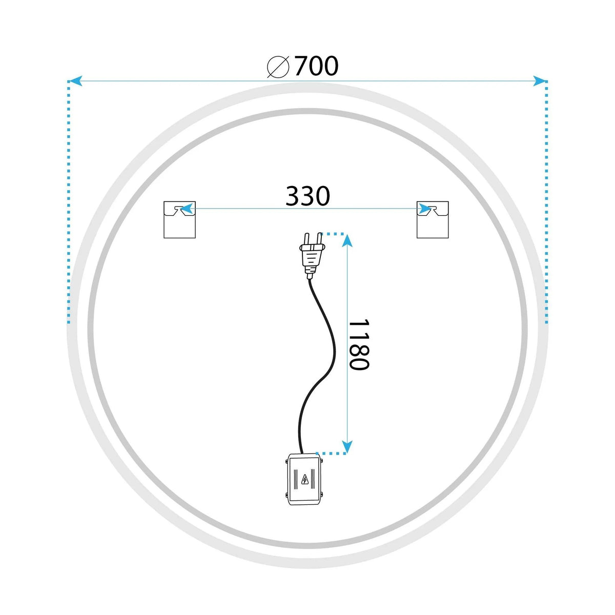 Spiegel LED SOFT 70  9