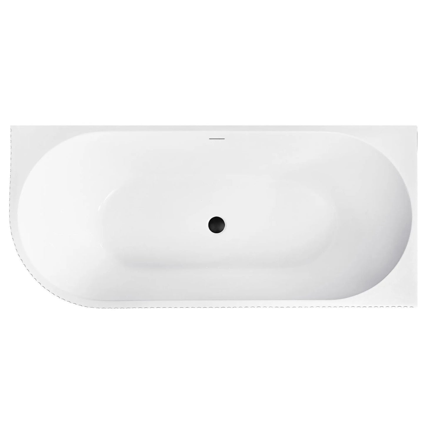 Acryl Eckbadewanne WENUS RIGHT 170 Schwarze Stöpselabdeckung 9