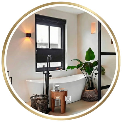 Spiegel LED 90cm MMJ BRUSH GOLD  9