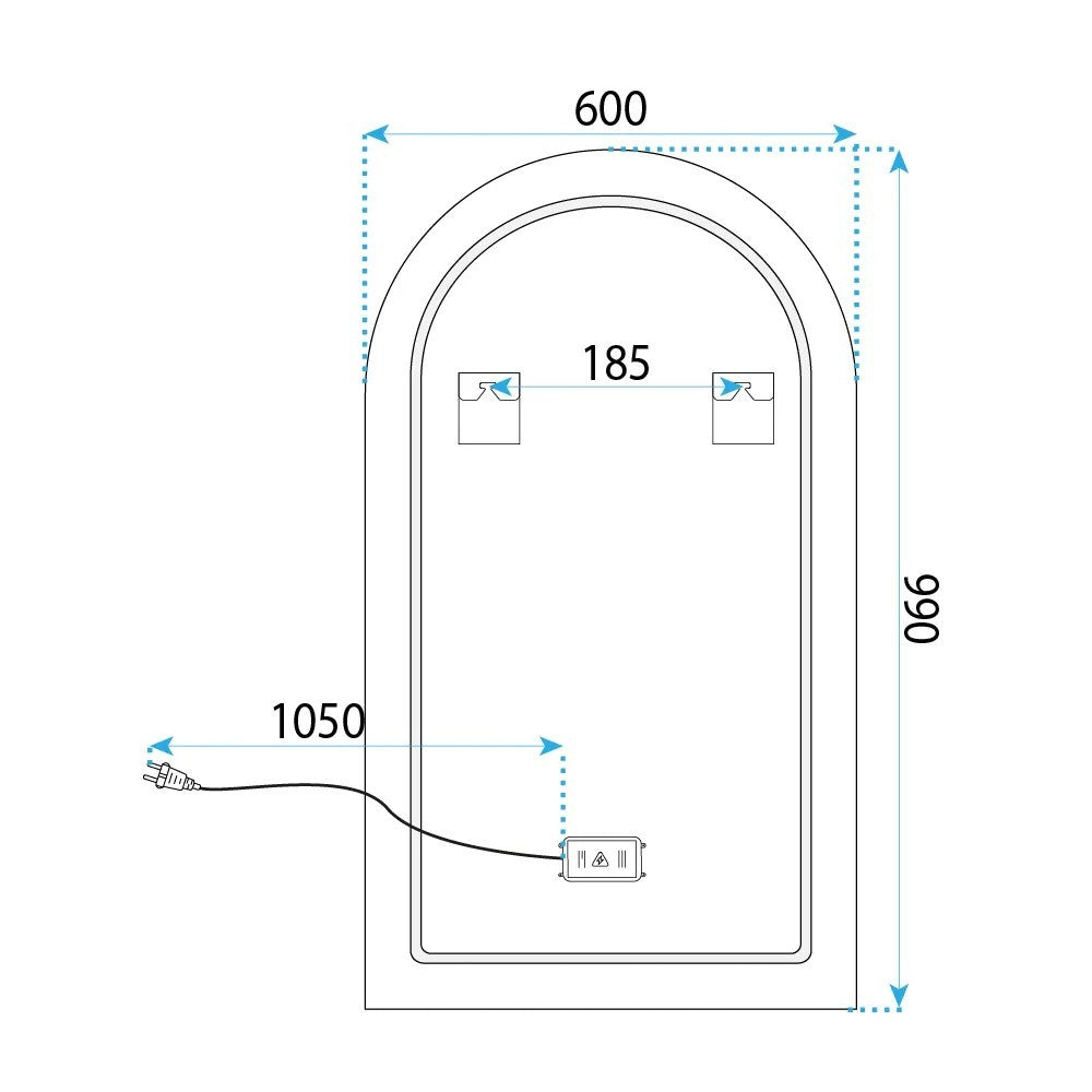 Spiegel LED 90x60cm TOP-1  9