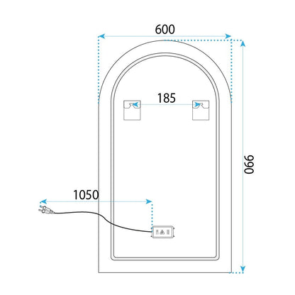 Spiegel LED 90x60cm TOP-1  9