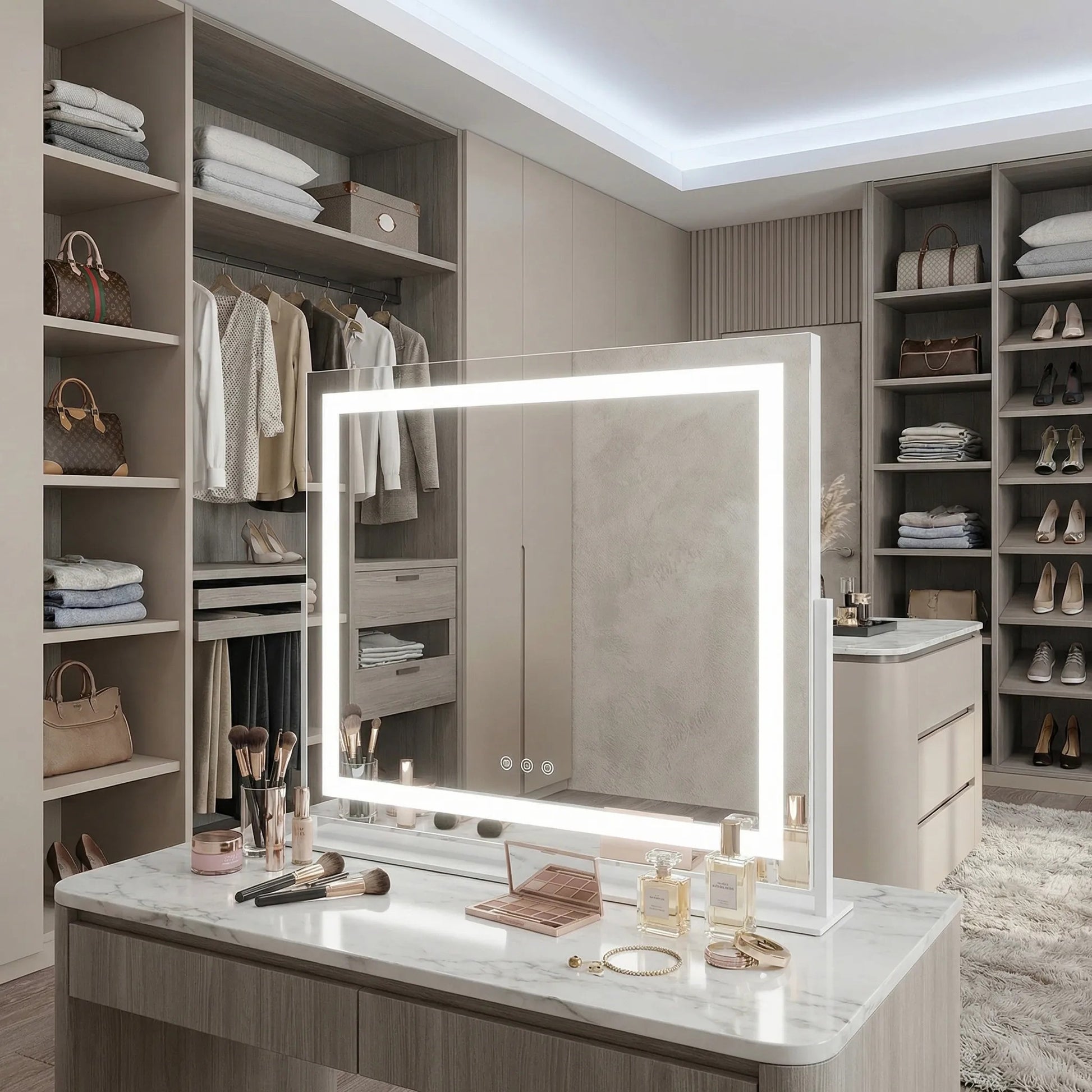 Spiegel LED STUDIO White 58x45  9