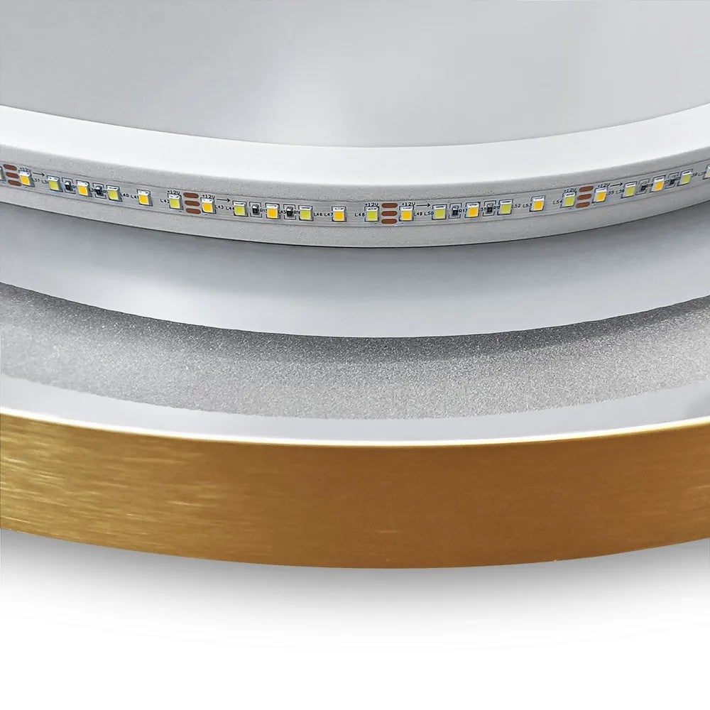 Spiegel LED OVL 50x100cm Brush Gold  9