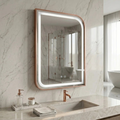 Spiegel LED ZONE 70x50 BRUSH ROSE GOLD  9