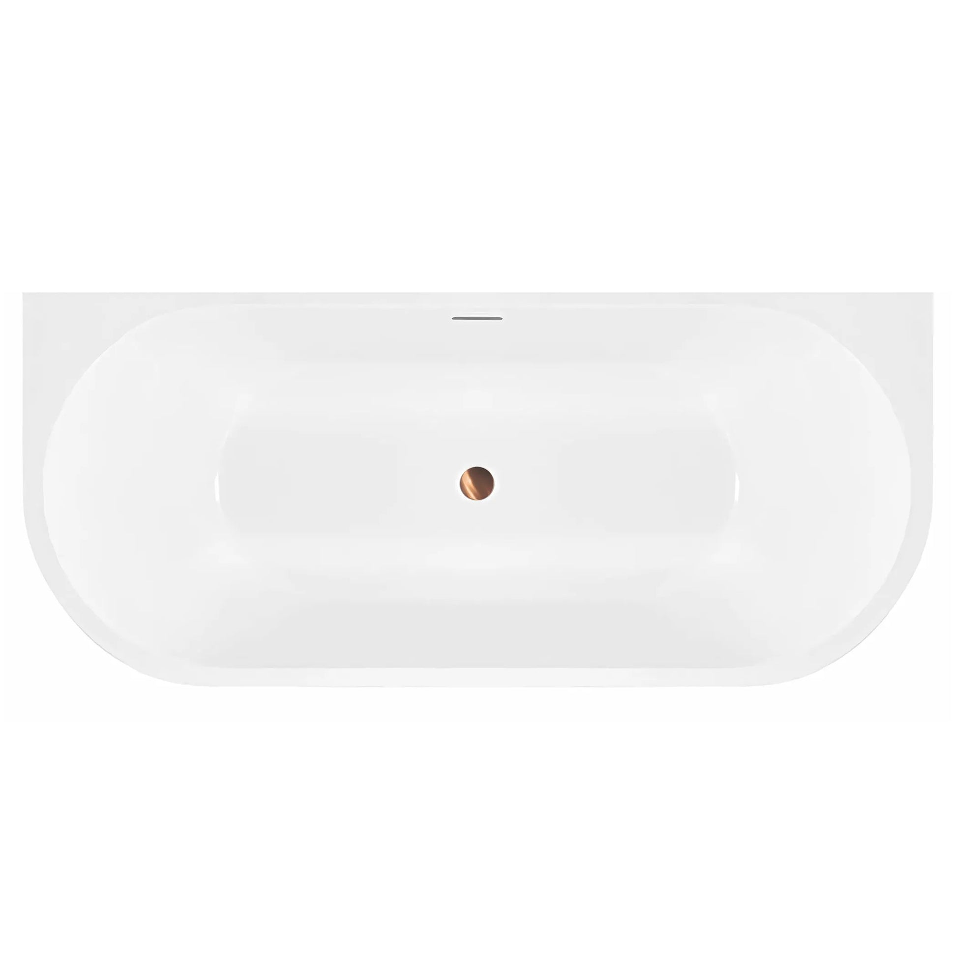 Acryl Wandmontage Badewanne OLIMPIA 150 cm Gebürstete Gold Stöpselabdeckung 9