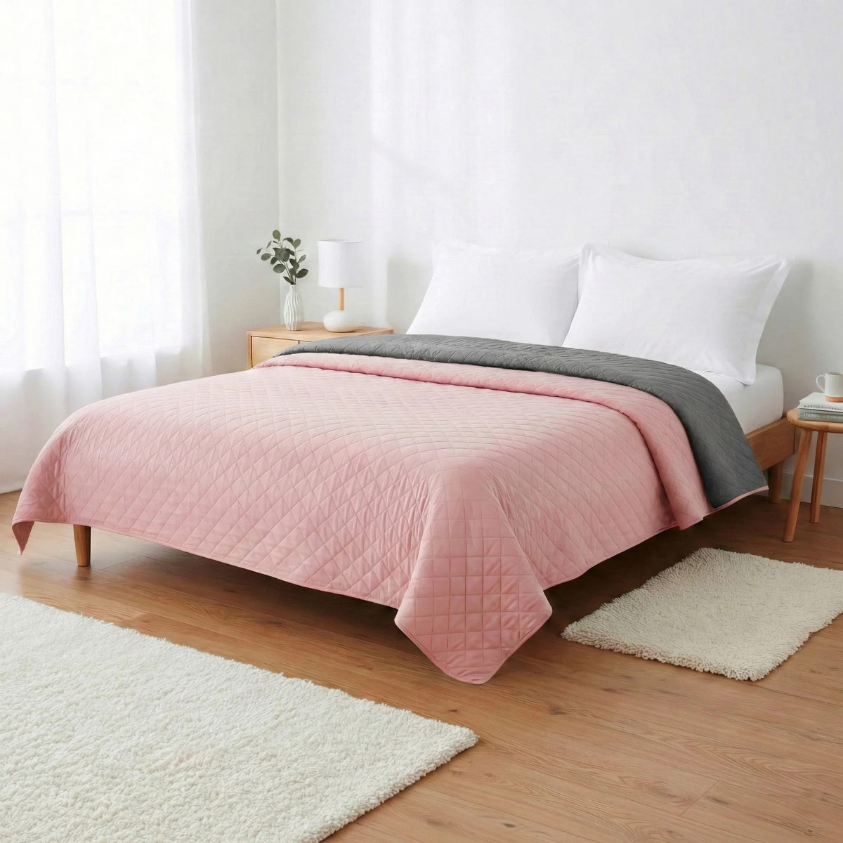 Tagesdecke Inez D. Grey-pink 220x240 9
