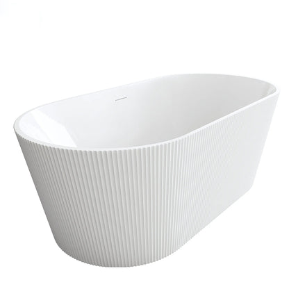 Freistehende Acrylbadewanne OFELIA 170 Schwarze Stöpselabdeckung 9