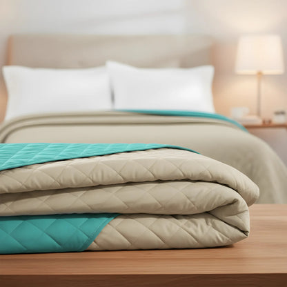Tagesdecke Inez Beige-mint 200x220 9