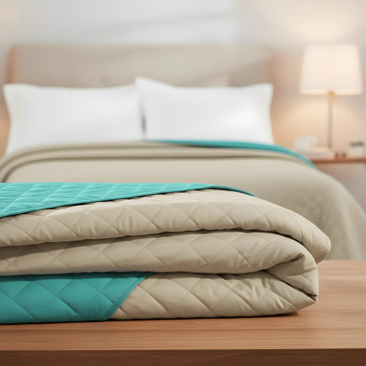 Tagesdecke Inez Beige-mint 220x240 9