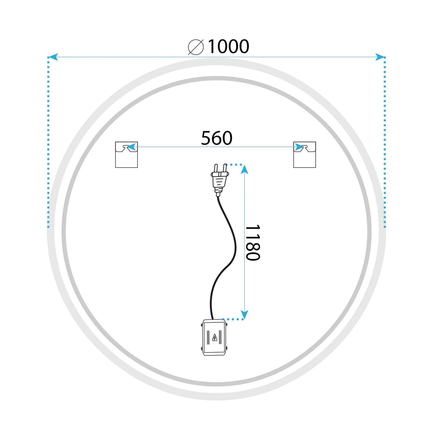 Spiegel LED SOFT 100  9