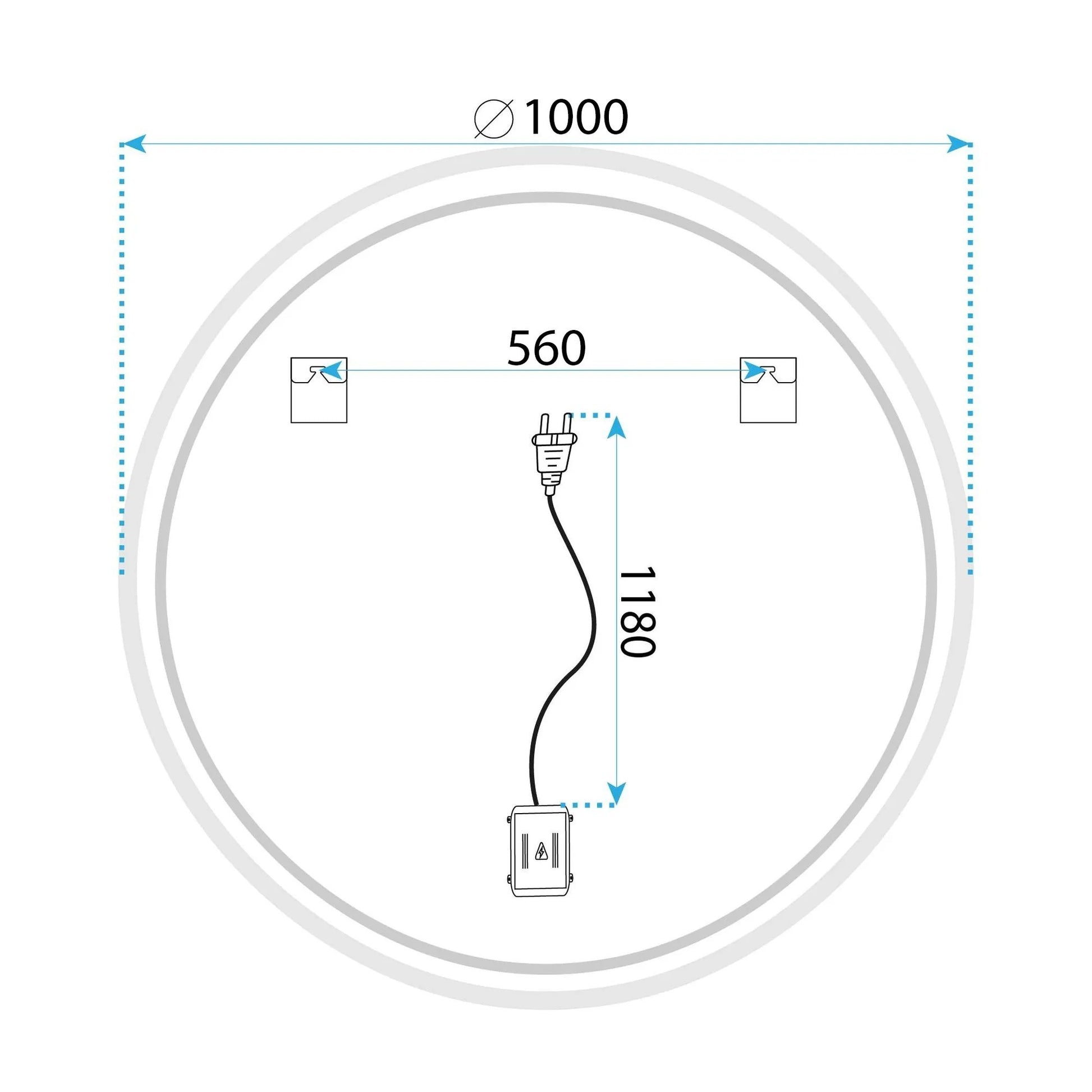 Spiegel LED SOFT 100  9