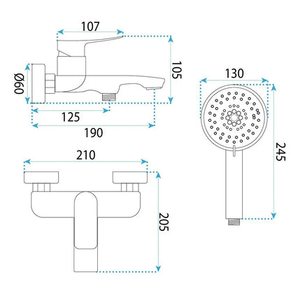 Badewannenarmatur PREMIUM REA Vision Gold  9