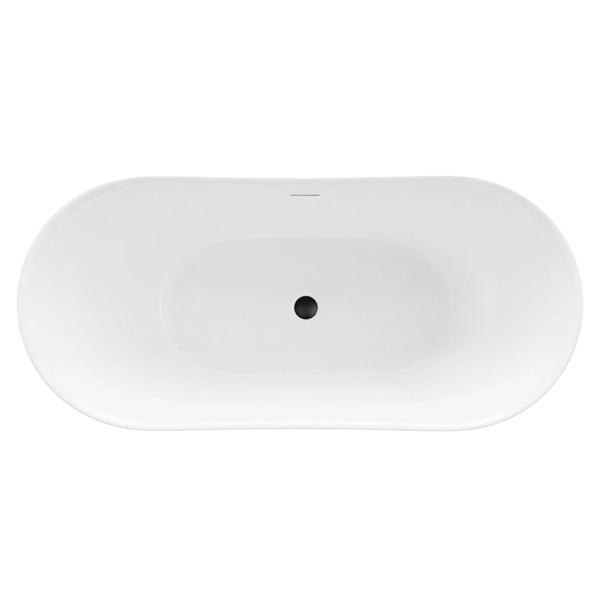 Freistehende Badewanne Rea Ferrano Slim 150 Weiße Stöpselabdeckung 9