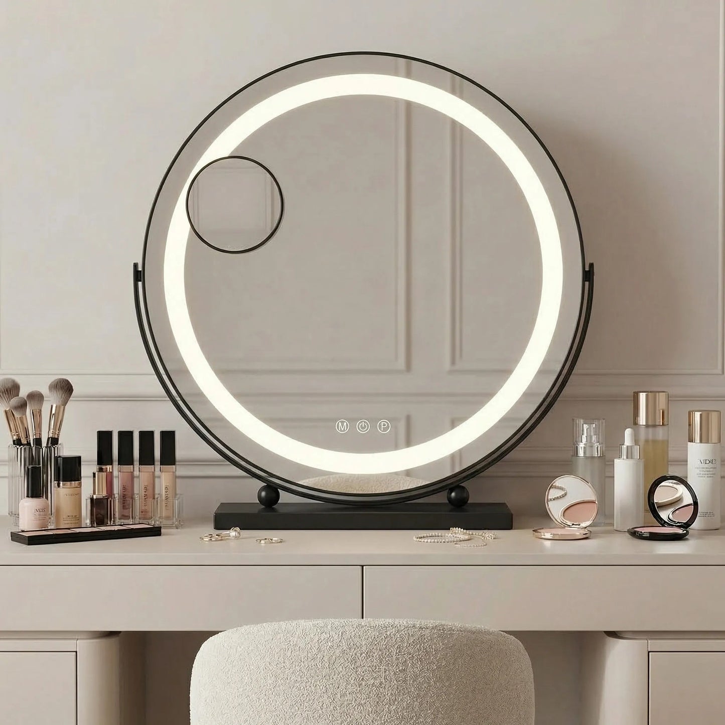 Spiegel LED MAKE-UP Black 40 cm  9