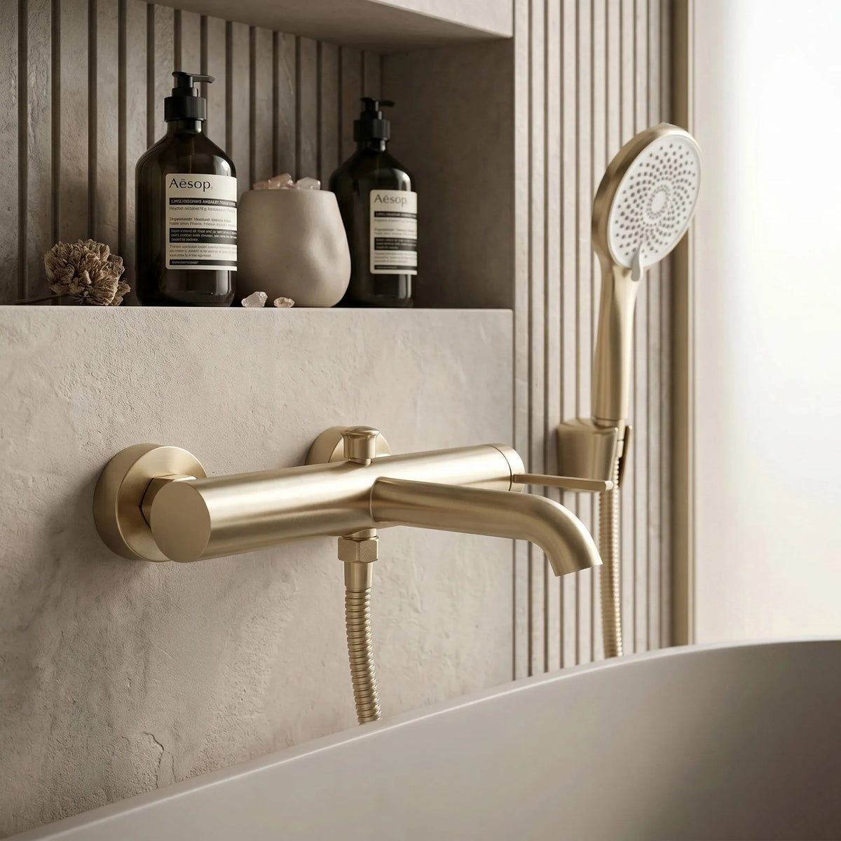 Wannenarmatur REA Rivo Brush Gold 9