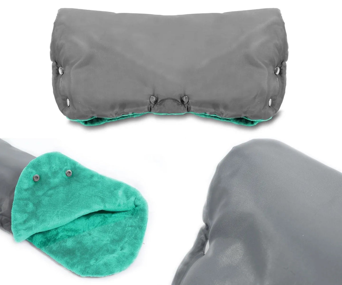 Handmuff Handwärmer Kinderwagen Grey-Mint 9
