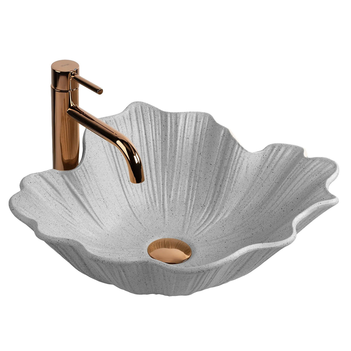 Aufsatzwaschbecken Rea Flower Grey 9