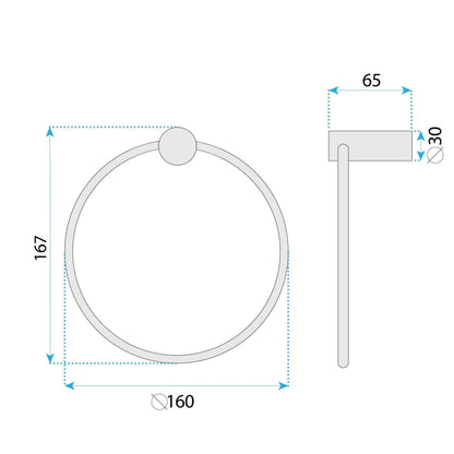 Badezimmerhaken Ring 64106 SOLO Titan 9