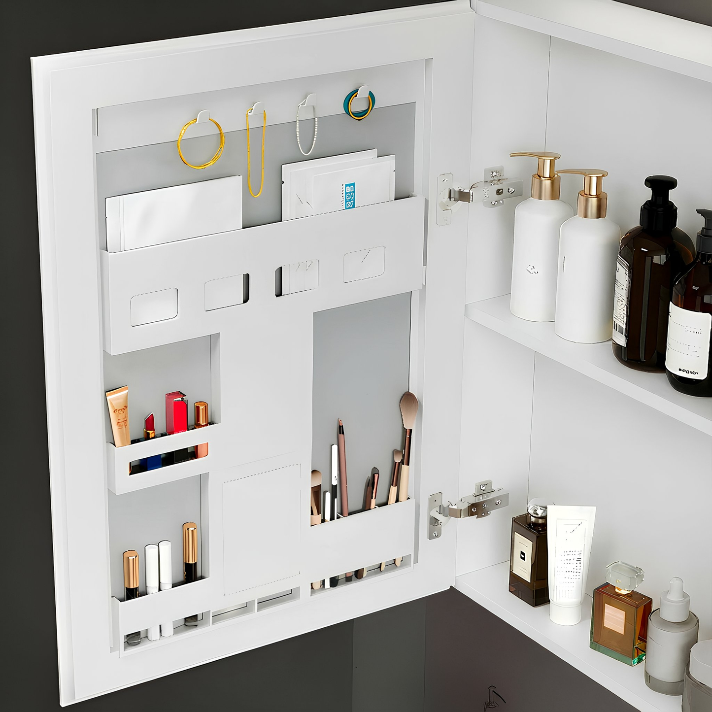 Badezimmermöbel-Set mit Waschbecken Monti 60cm White  5