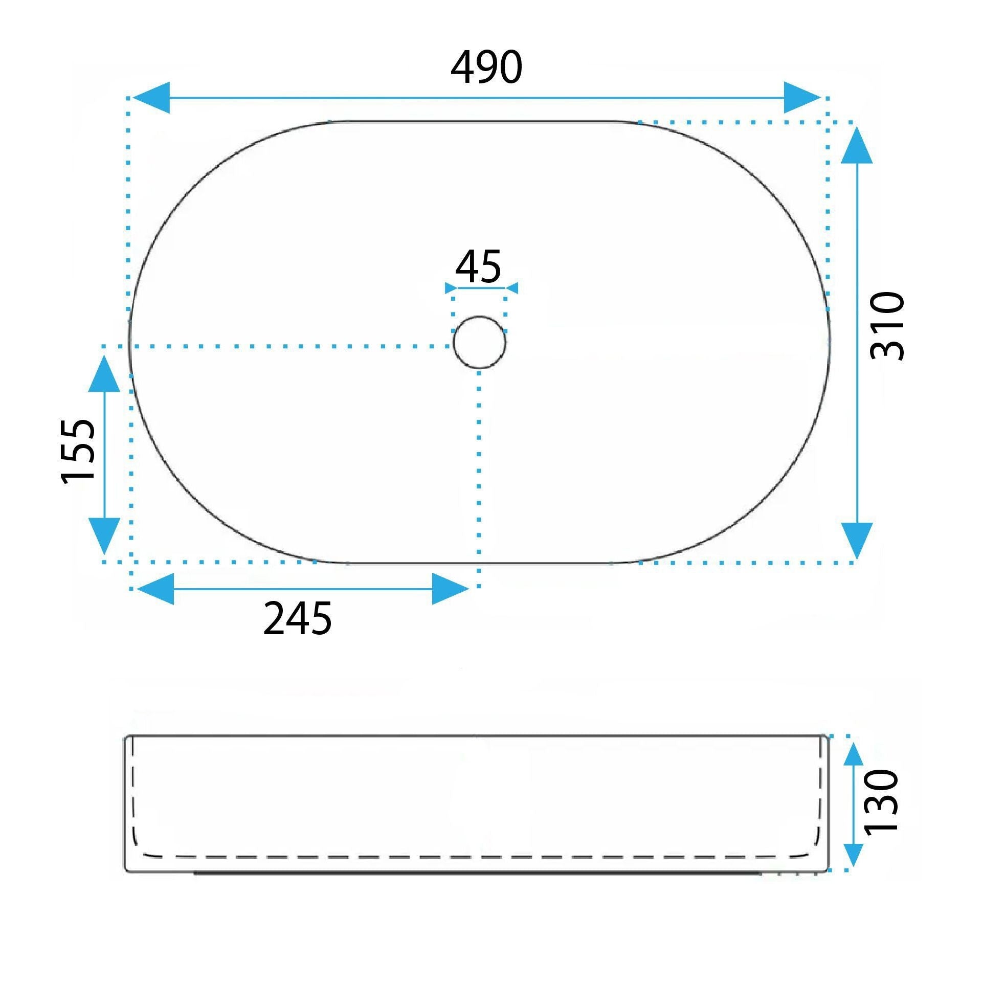 Aufsatzwaschbecken Rea Vanda Olive Matt  8