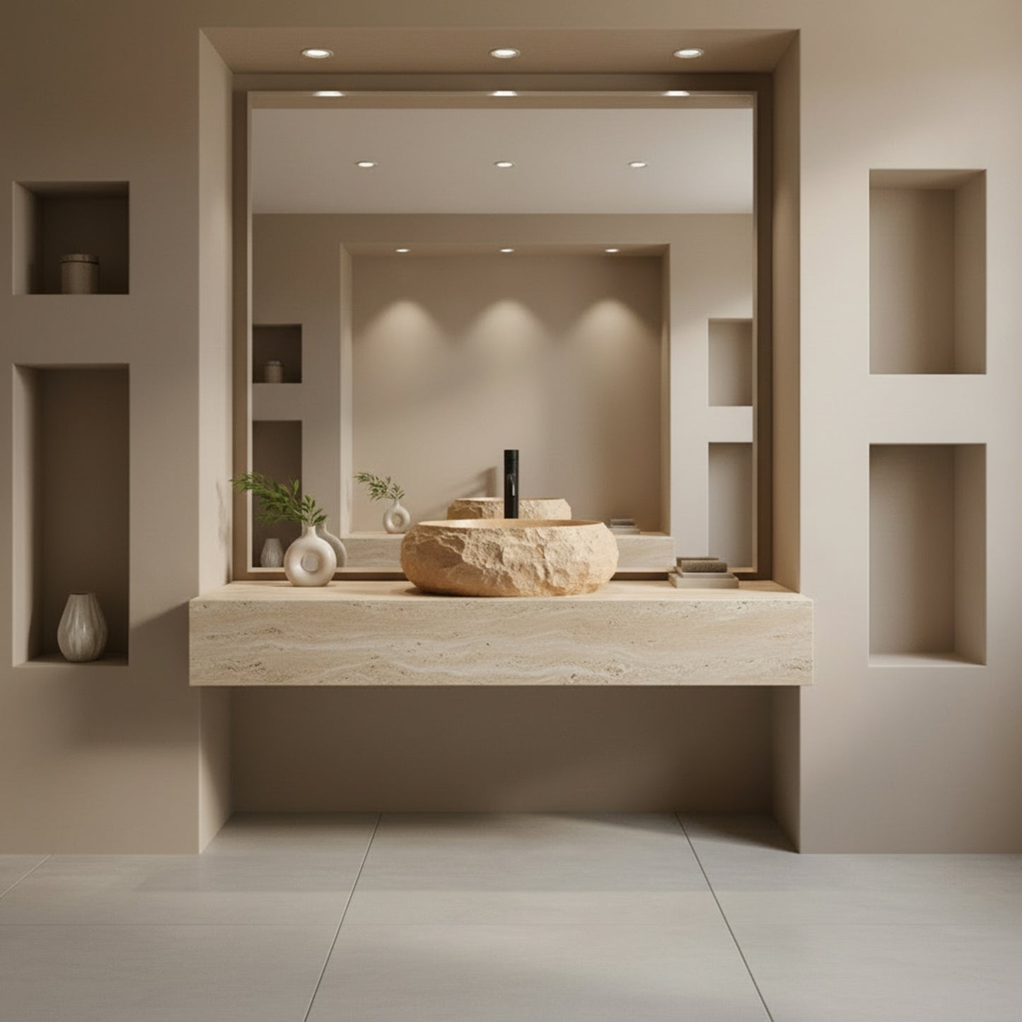 Aufsatzwaschbecken Rea Mika Light Terracotta  9