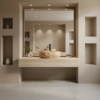 Aufsatzwaschbecken Rea Mika Light Terracotta  9