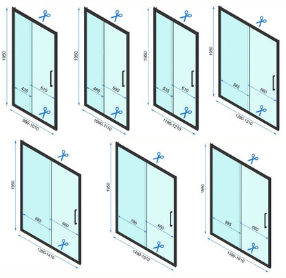 Duschkabine Rapid Slide Wandmontage 160 x 90 16