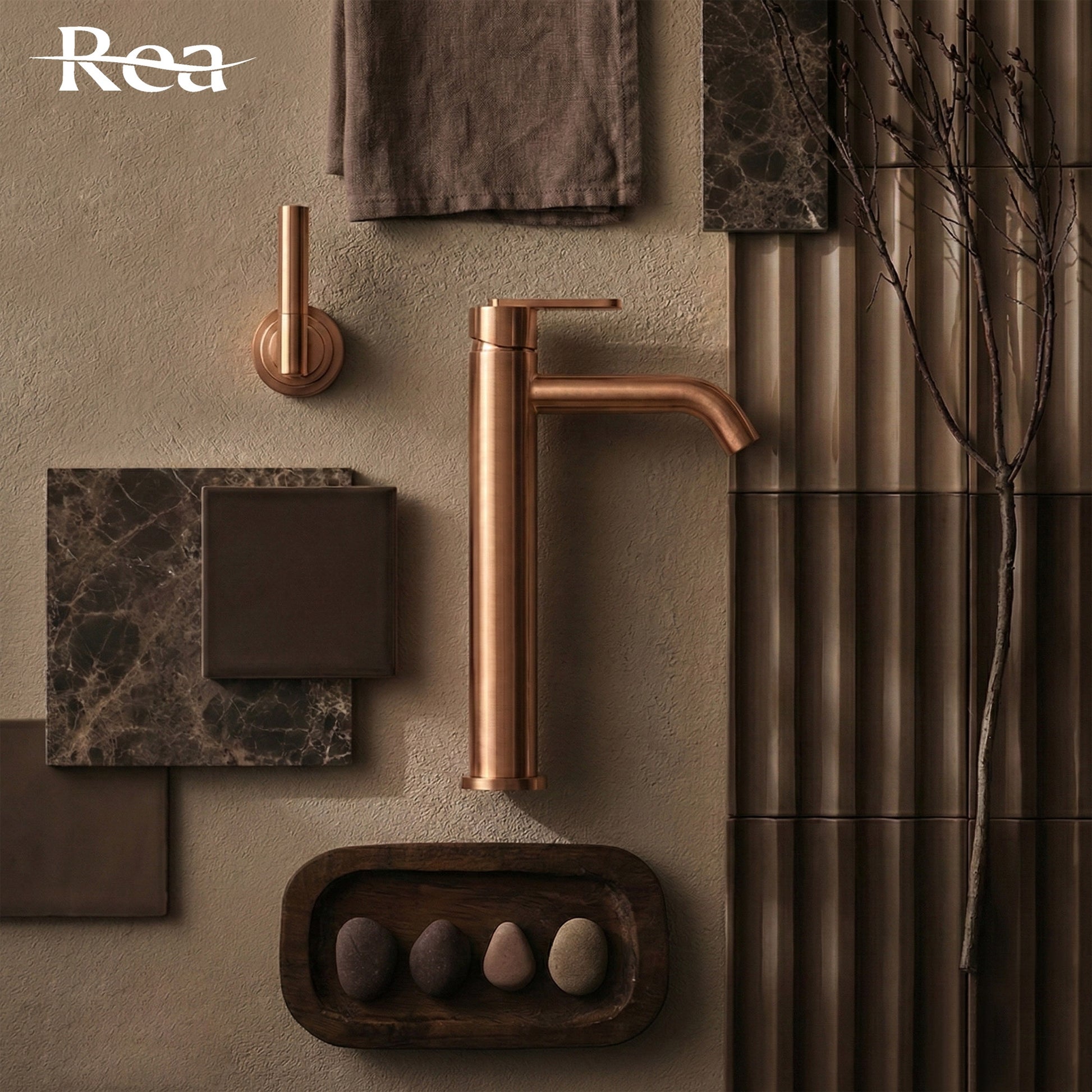 Waschbeckenarmatur Rea Ontario Brush Copper  3