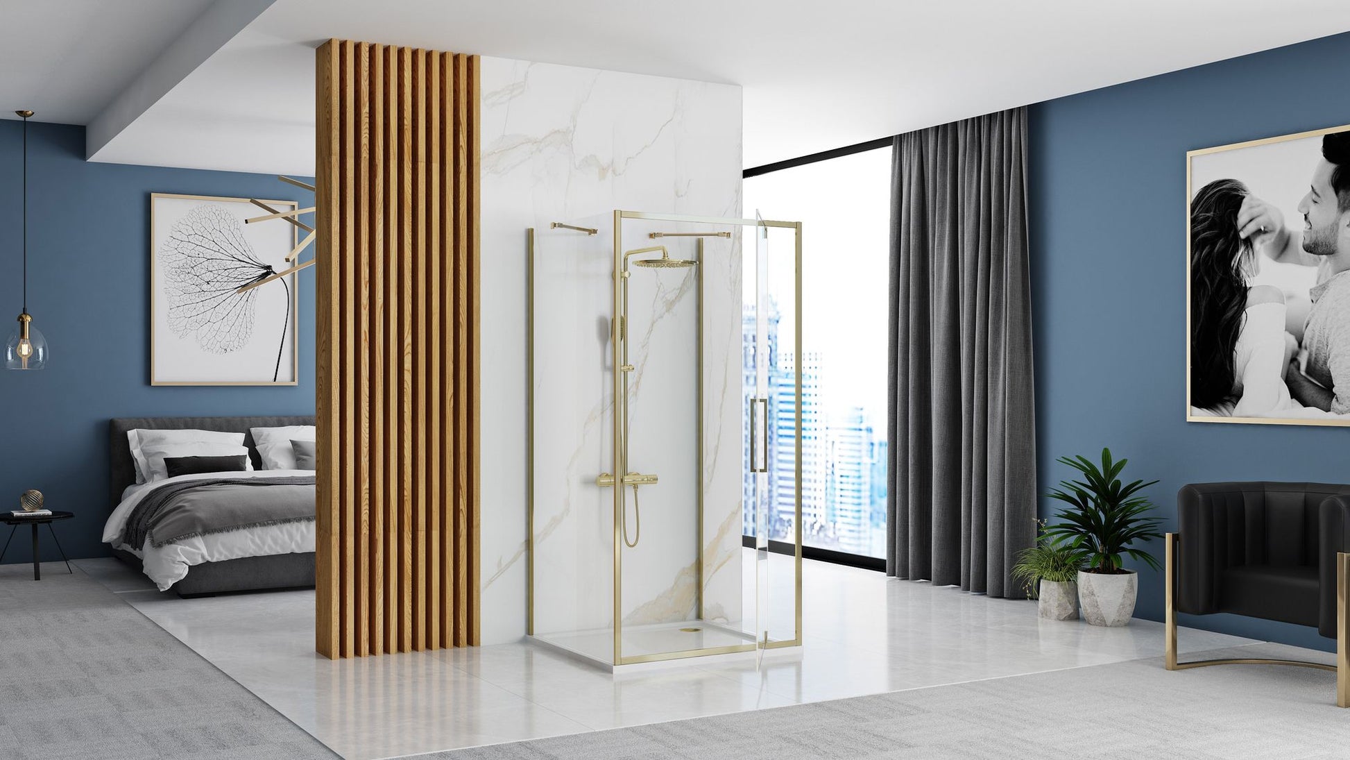 Eckdusche Rapid Swing 90 x 90 3