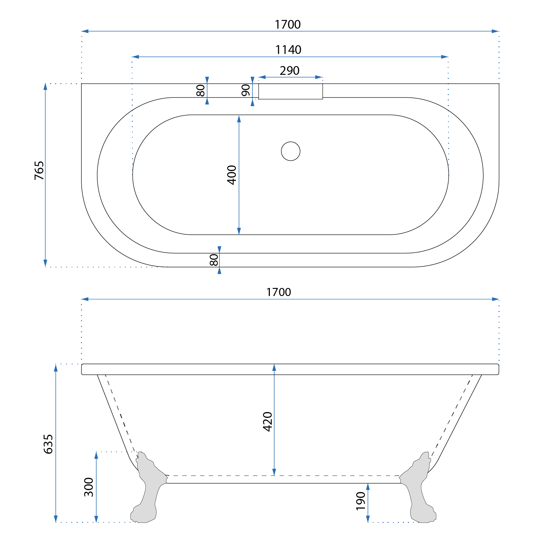 Wanne Korfu 170  10